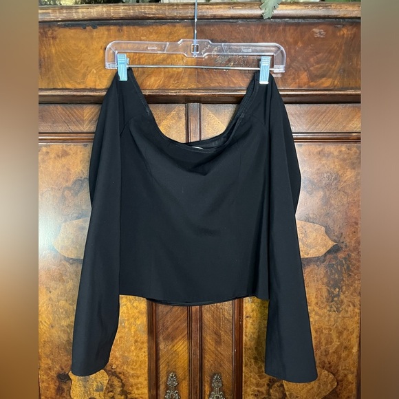 KAUFMANFRANCO- Onyx Off Shoulder Top. Size S - Picture 5 of 11